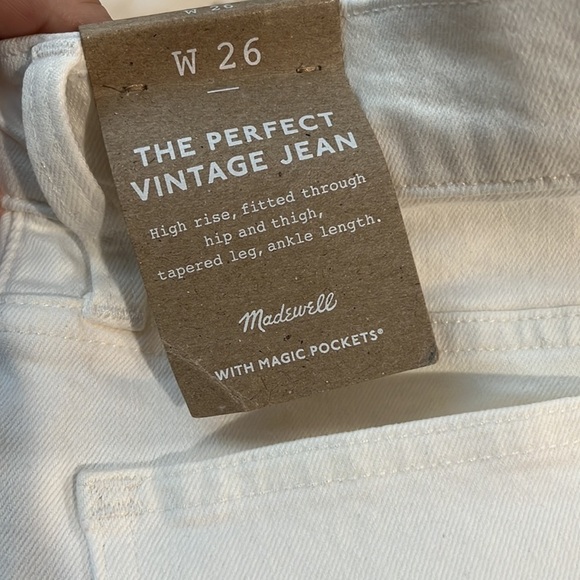 Madewell The High Rise Perfect Vintage Jeans Tile White ND501 26 - Picture 4 of 4